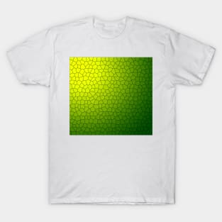 Glass broken gree and yellow T-Shirt